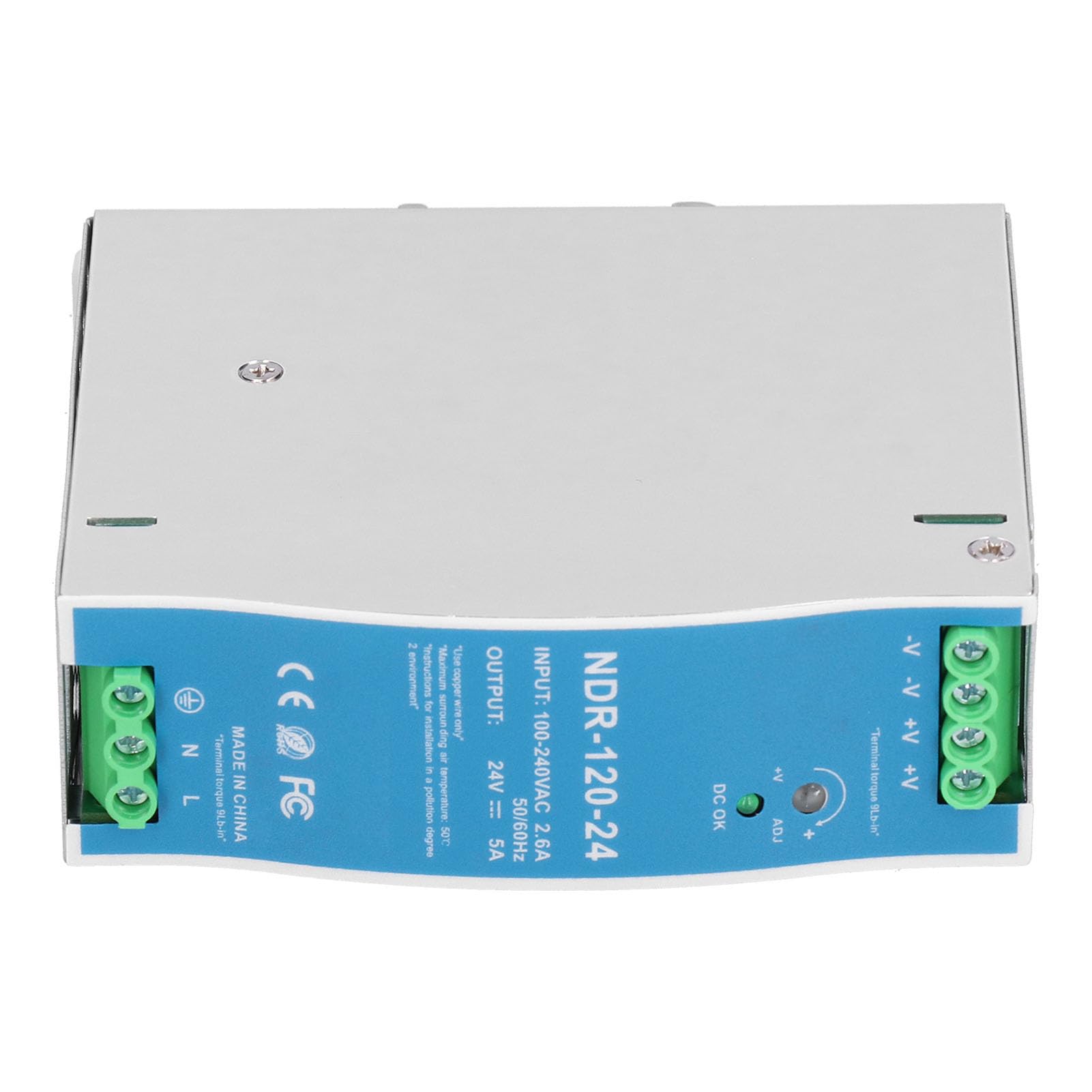 NDR-120-24 Fuente de Alimentación de Riel 5A 120W Interruptor Industrial para Operación Rápida y Segura AC100-240V