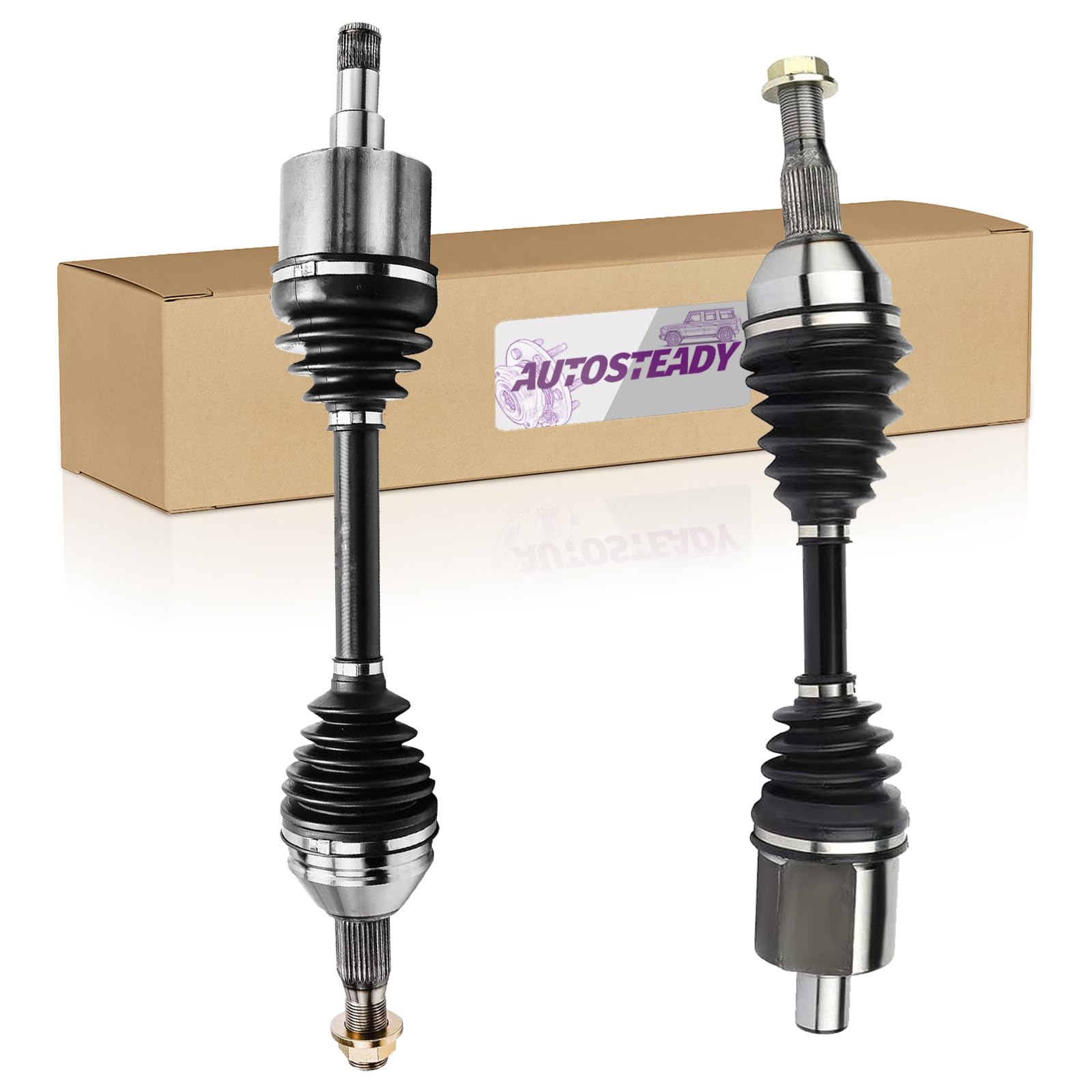 Front CV Axle for Chevy Impala Monte Carlo Venture Buick Allure Century Lacrosse Regal Pontiac Montana Grand Prix Olds Silhouette Intrigue Shaft Assembly Replacement 60-1250 60-1255