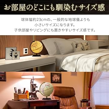 Amazon.co.jp: seathestars 地球儀 [ライト付き] 球径25cm 行政