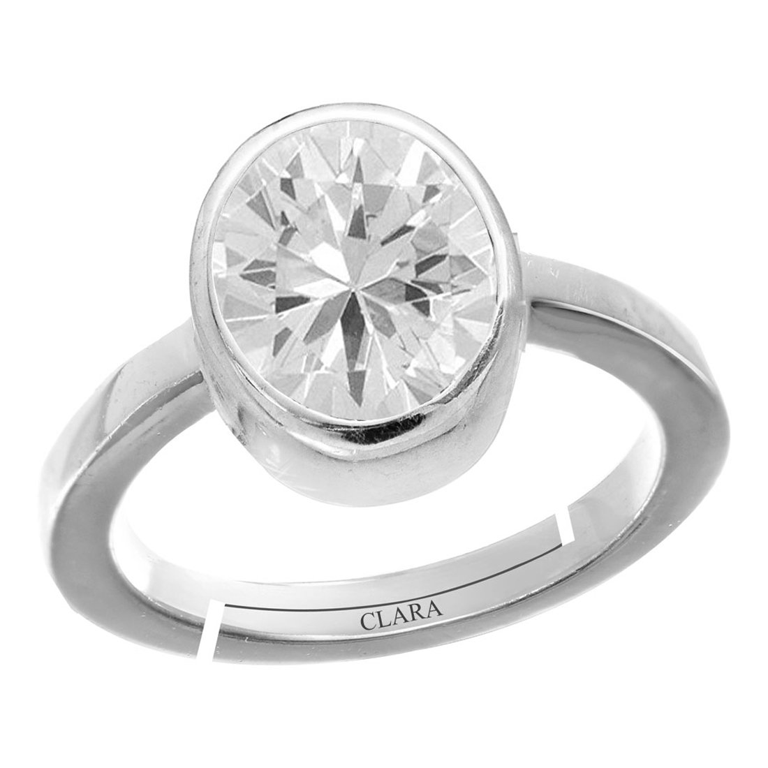 Clara Zirconia 6.5cts or 7.25ratti Stone Silver Adjustable Ring for Men (B0752QM5LR) Amazon Price History, Amazon Price Tracker