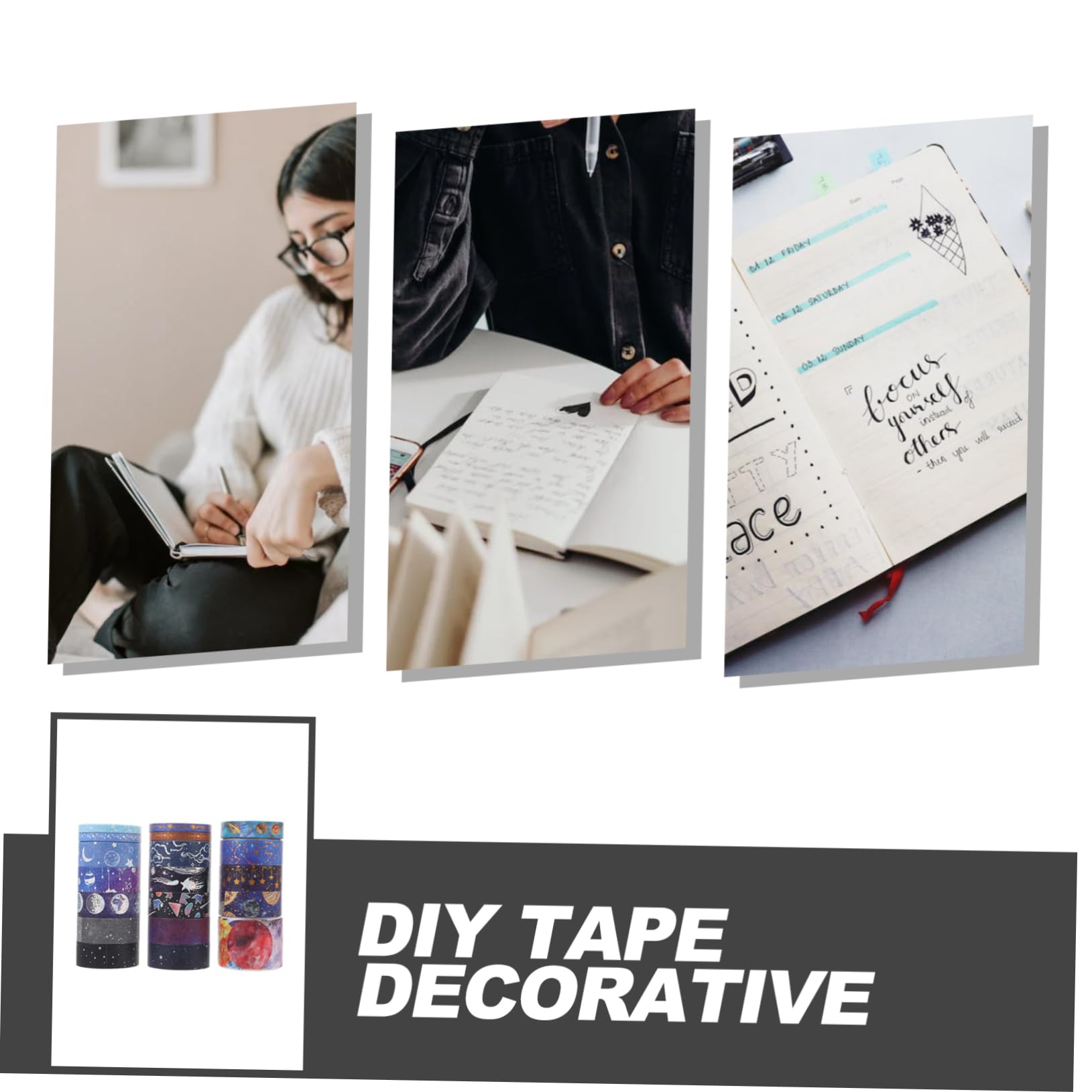 Housoutil 4 Sätze Washi Tape Glitzernde Dekoration Für Scrapbooking Bastelprojekte Geschenkverpackungen Und Diy Ideen Design 19 Rollen * 4