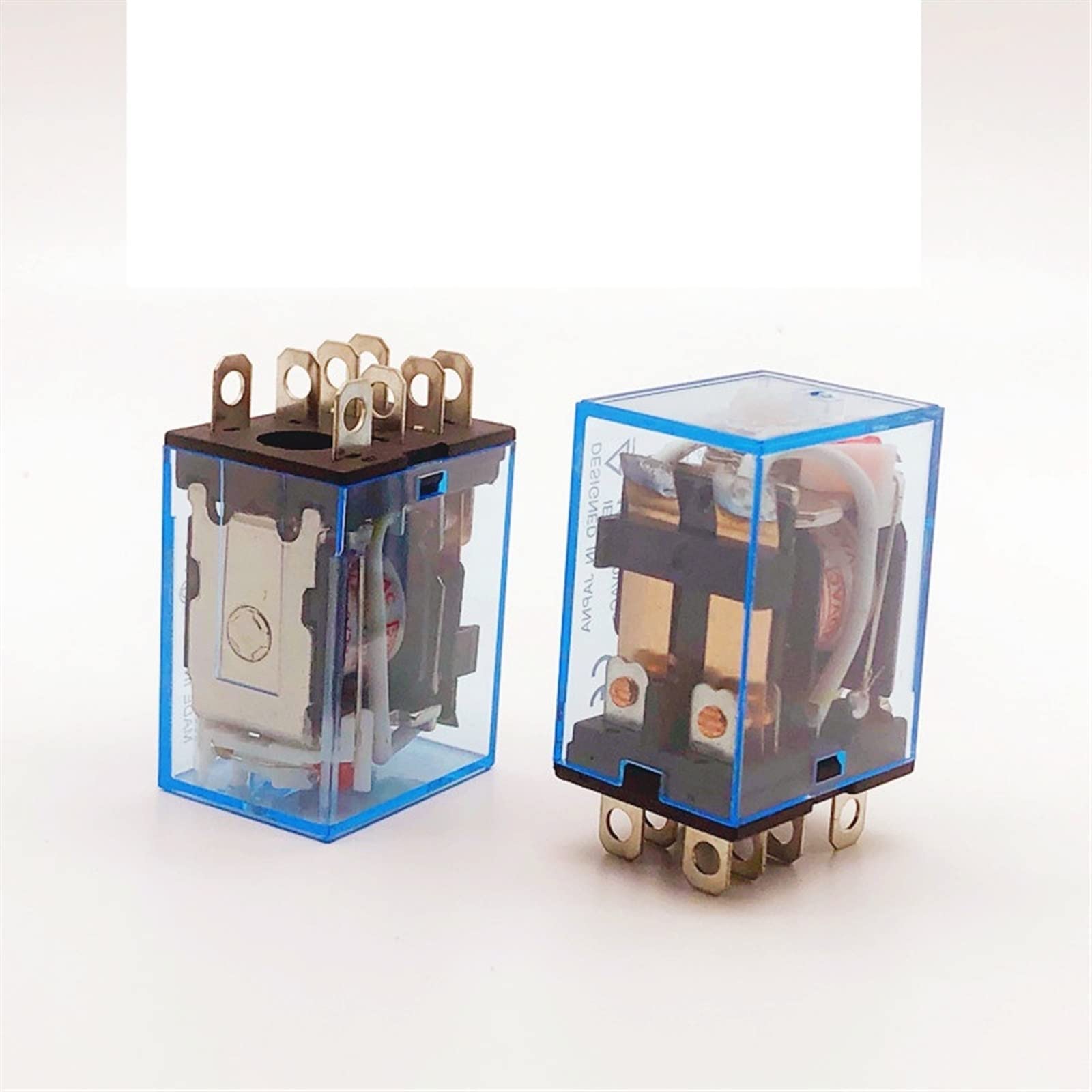 AERBNYEQP 1pcs Relay Coil DC12V/24V AC110V/220V HH62P AC 10A 250V Miniature Generalelectromagnetic Intermediate Switch(DC12V)