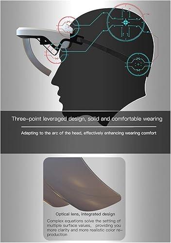 Miniatura 5 de vr AR Headset Smart Glasses 3D Video Augmented Reality VR Headset Glasses Compatible with iPhones&amp;Android 3D Videos and Games 5.5 inches Phone