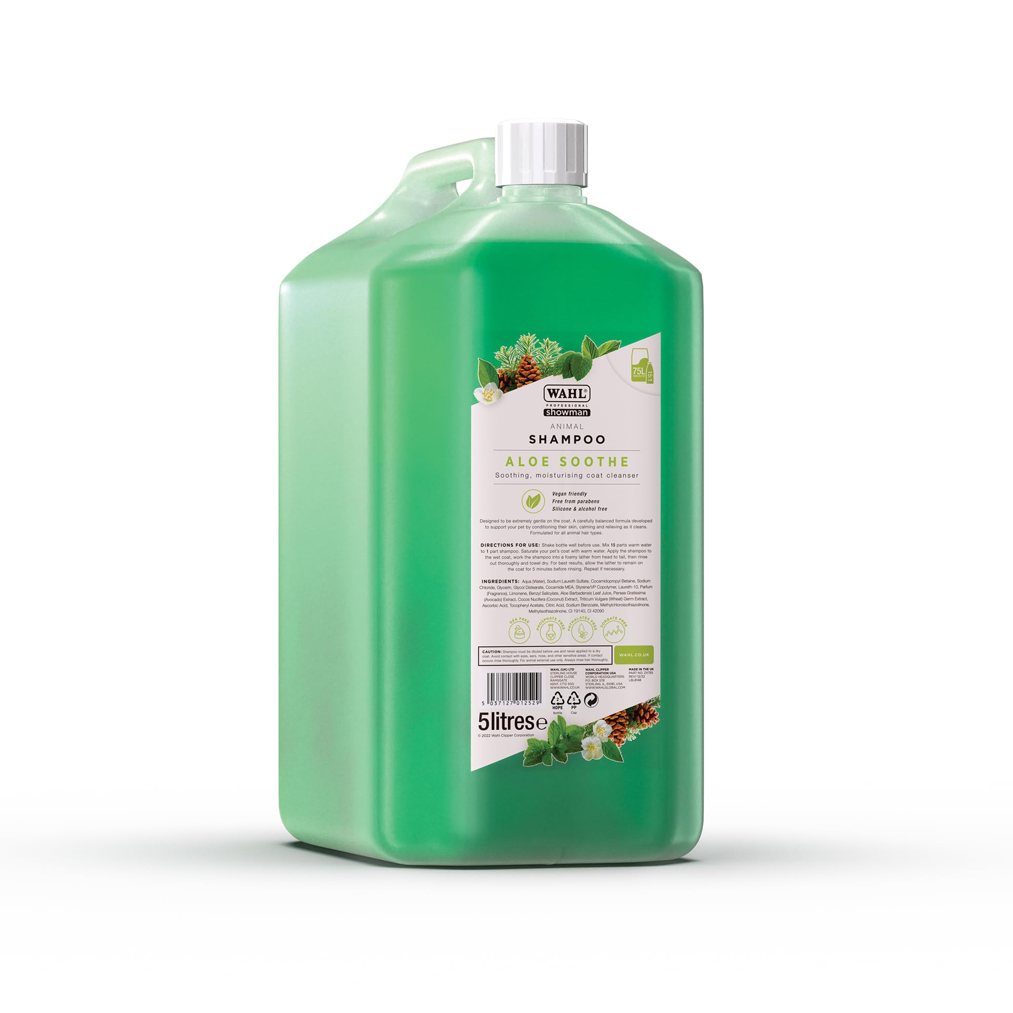 Wahl Aloe Animal Soothe Shampoo Enhanced Moisturising Formula Wheat Extracts 5L from B&Q
