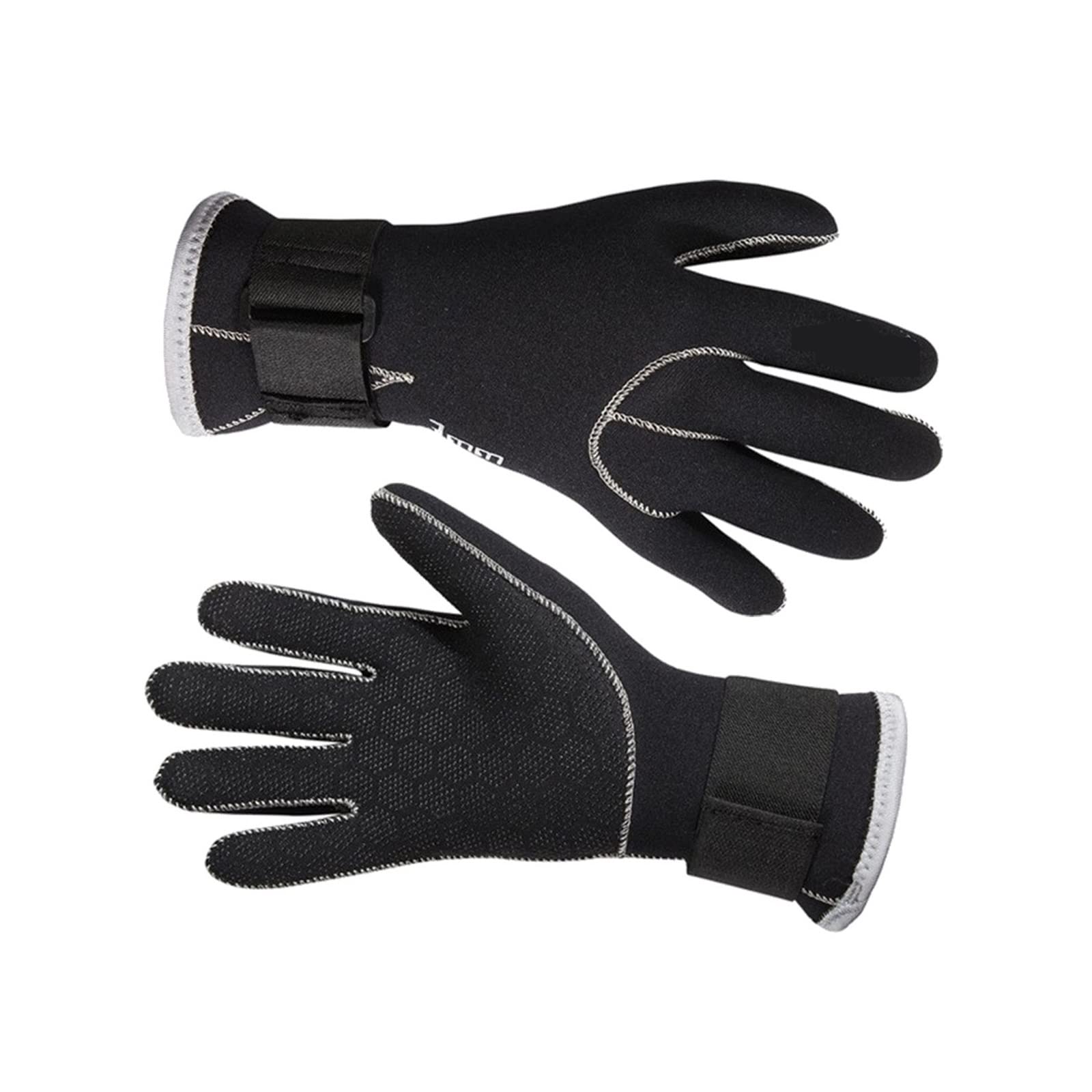 guantes de buceo Guantes de natación al aire libre de invierno Rescate de agua Neopreno de 3 mm de espesor Mantener caliente Guante no impermeable Negro 1 par Para hacer snorkel, nadar y bucear.(Size: