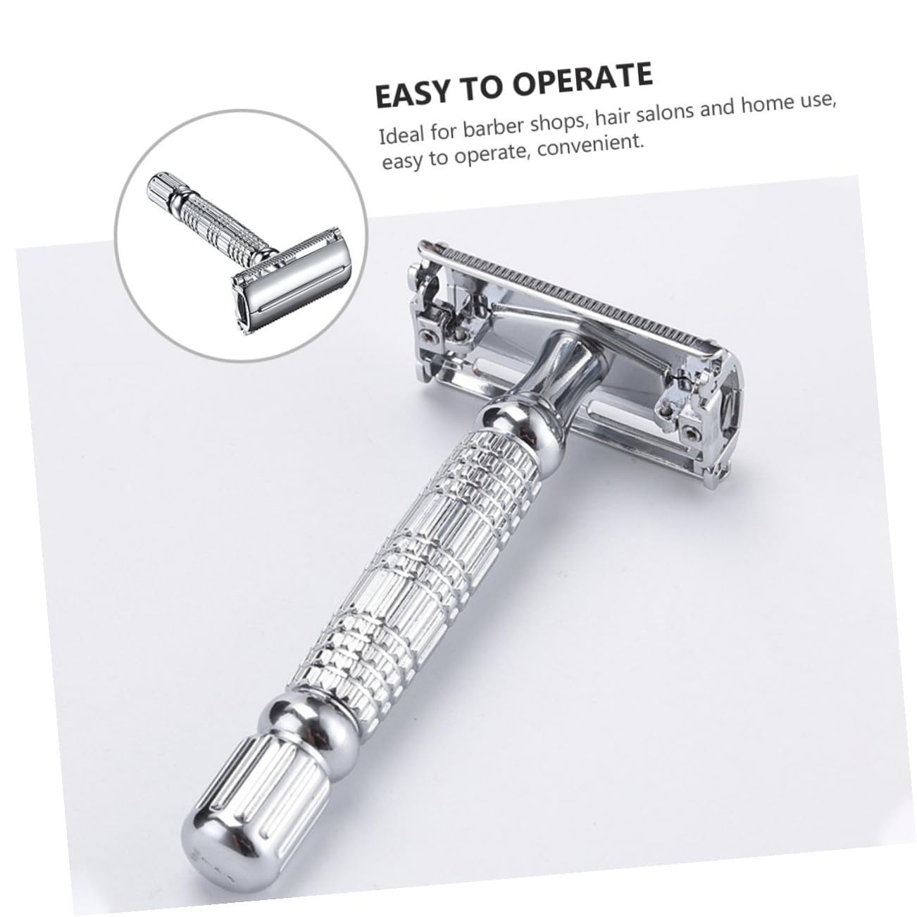FOMIYES 2 Pz rasoio manuale lamette double edge safety razor maneggiare il rasoio di sicurezza rasoio di sicurezza in acciaio inossidabile rasoio monolama rasoio facciale rasoio da barba