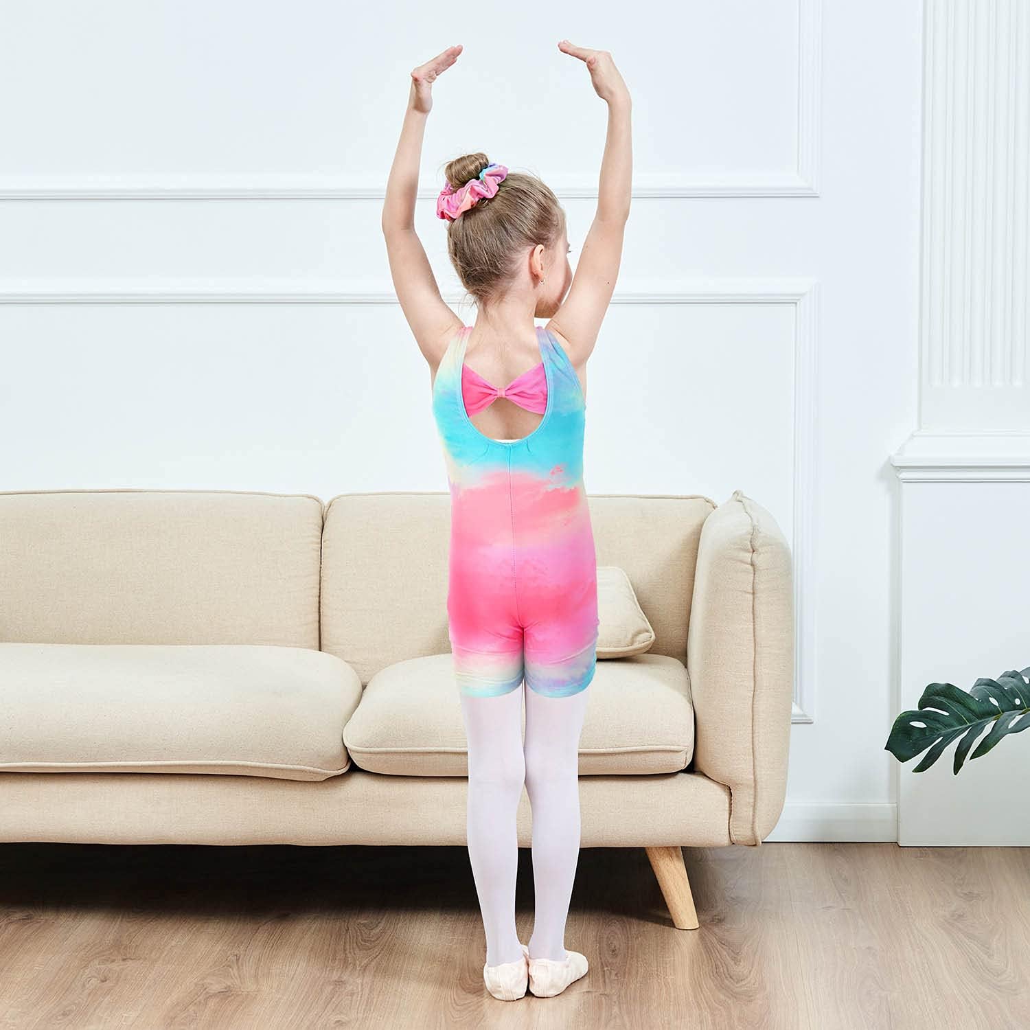 MODAFANS Leotards for Girls Gymnastics with Shorts Dance unitards Tumbling Biketards with Hair Scrunchie for3-11T : Clothing, Shoes & Jewelry