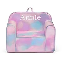 Vista 12 de Delta Children Silla Cozee personalizada, personalizable con nombre, silla de espuma para niños a partir de 18 meses, azul/blanco