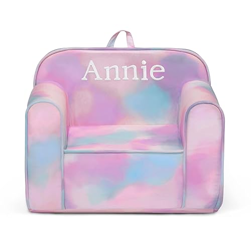 Miniatura 12 de Delta Children Silla Cozee personalizada, personalizable con nombre, silla de espuma para niños a partir de 18 meses, azul/blanco Azul y