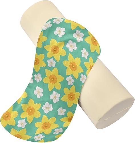 Miniatura 2 de FRODOTGV Daffodil Flower Bolster Pillow Yoga Neck Roll Pillows for Sleeping 17 Round Pillow Insert Cylinder Throw Pillows Cylinder Pillow Covers with