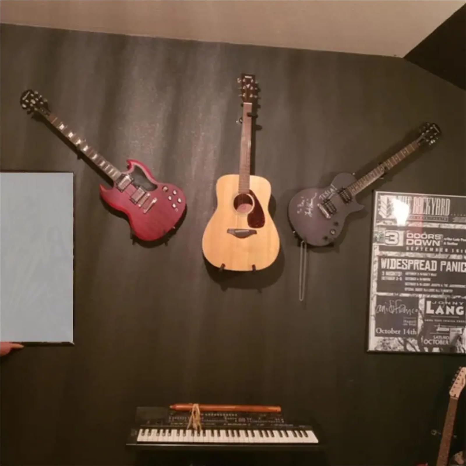 Supporto da parete orizzontale in metallo for chitarra acustica, basso, violini, mandolini, strumenti di supporto for esposizione a doghe Per Guitar