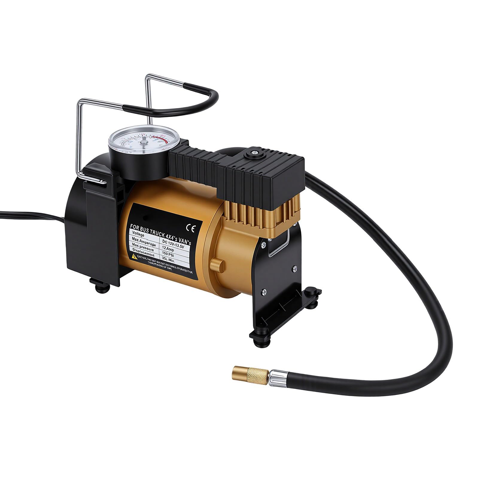 Inflator do Opon Samochodowych Przenośna Sprężarka Powietrza 150 PSI do Szybkiego Pompowania Opon Odpowiednia Samochodów Motocykle Piłki Sportowe (Styl rotora)