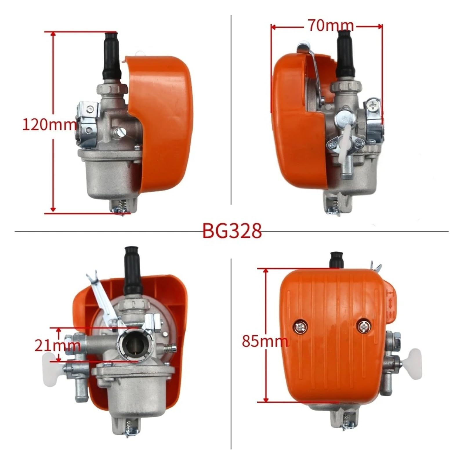 Carburador con Filtro De Aire para Desbrozadora, Cortacésped Y Cortadora Césped para Ogawa CG328, SUM328, BG328, T328, TL33 TB43