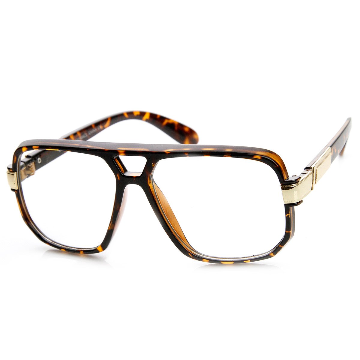 Classic Square Frame Plastic Clear Lens Blue Light Aviator Glasses 8975