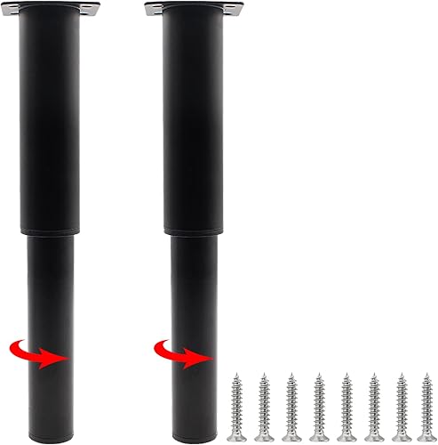 Bivethoi Patas de metal ajustables para muebles, 3-4.7 pulgadas  3.150-4.724in de alto, patas de repuesto resistentes para sofá, armario, mesa,