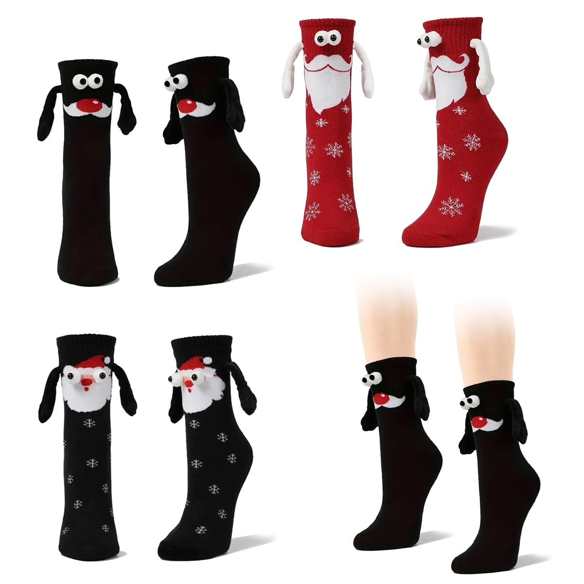 Aokid Calcetines magnéticos con ventosa magnética 3D para parejas, novedosos calcetines divertidos para mujeres y hombres