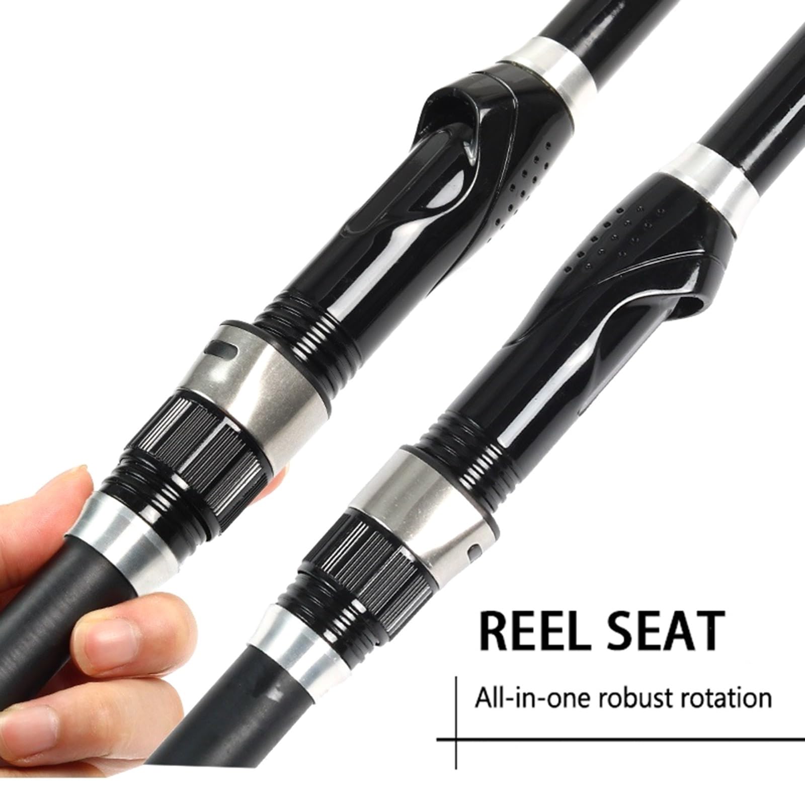 Wędki Mini Teleskopowy Rock Spinning Ultralight FRP Wędka Przenośny Podróży Kołowrotek Wędka Wędka Narzędzia wędkarskie (Color : Upgrade black, Size : 2.4m)