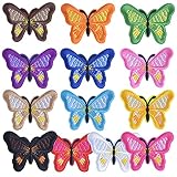 【Mariposa bordada de colores】 Recibirás 13 parches bordados de mariposas, y todos son de diferentes colores. Diferentes prendas pueden tener diferentes opciones. También puedes ponerlos en un vestido para hacer una falda de mariposa.