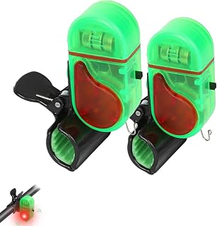 Fishing Alarms for Fishing Rods, Fishing Bite Alarm with Led Light, Fish Alarms for A Fishing Poles, Waterproof, Compatible with Multiple Rods, and Suitable for Night Fishing.