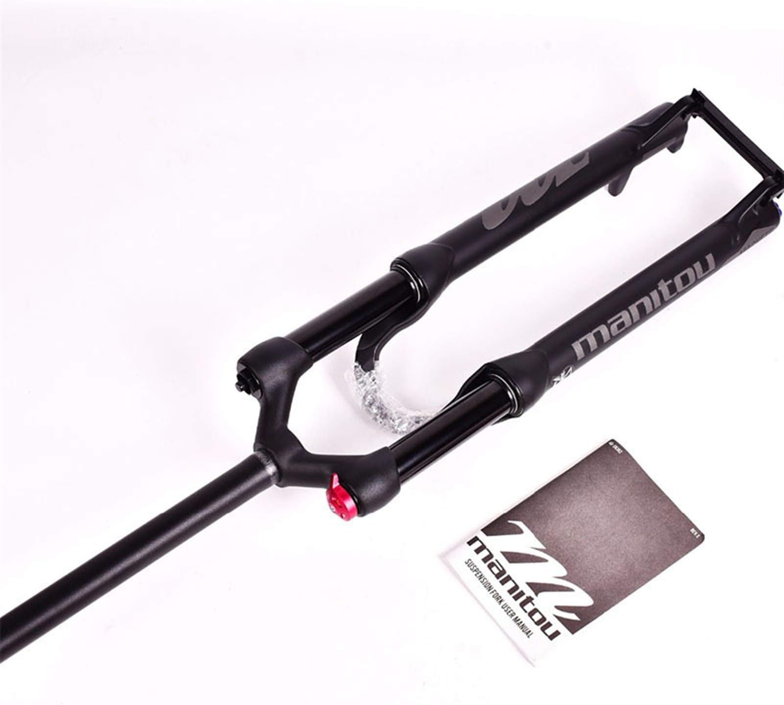 27.5 29 inch Bicycle fork Manitou Marvel Comp Oil and Gas Fork SR pneumatic front fork suspension Disc Brake Bicycle parts (Color : 29 straight)