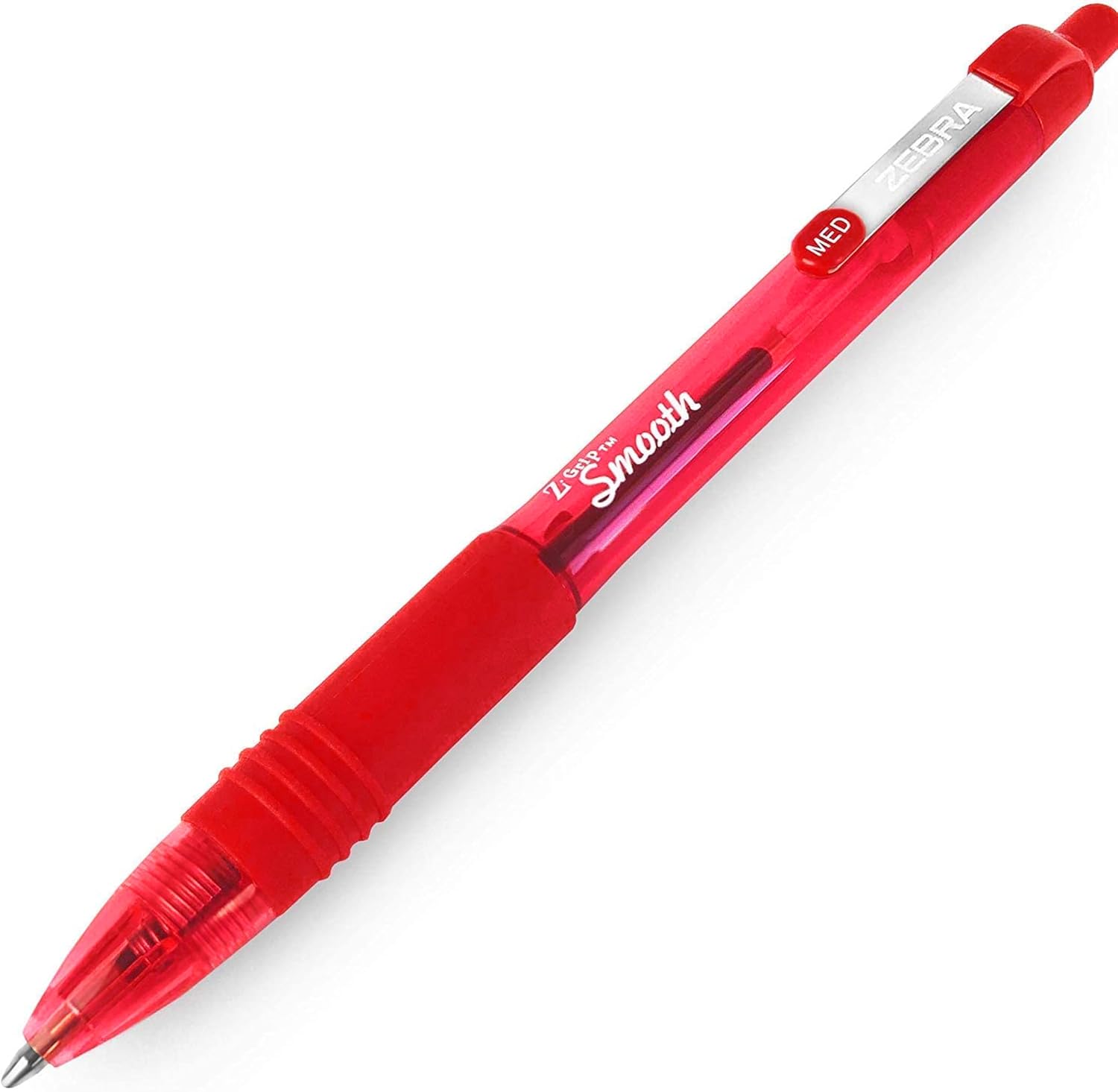 Zebra Z-Grip Smooth Ink Retractable Ballpoint Pen - 1.0mm Nib - Pack of 4 Pens - In Gift Box Packaging (Red) image 2