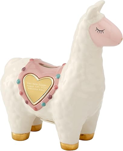 THINGS REMEMBERED Alcancía de cerámica con llama grabada para el nuevo bebé (personalización gratuita)