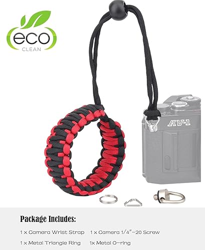 Miniatura 10 de Rigdance Paracord Camera Wrist Strap Lanyard with Screw for Insta 360 X3, Ace Pro, DSLR Cameras, Selfie Sticks