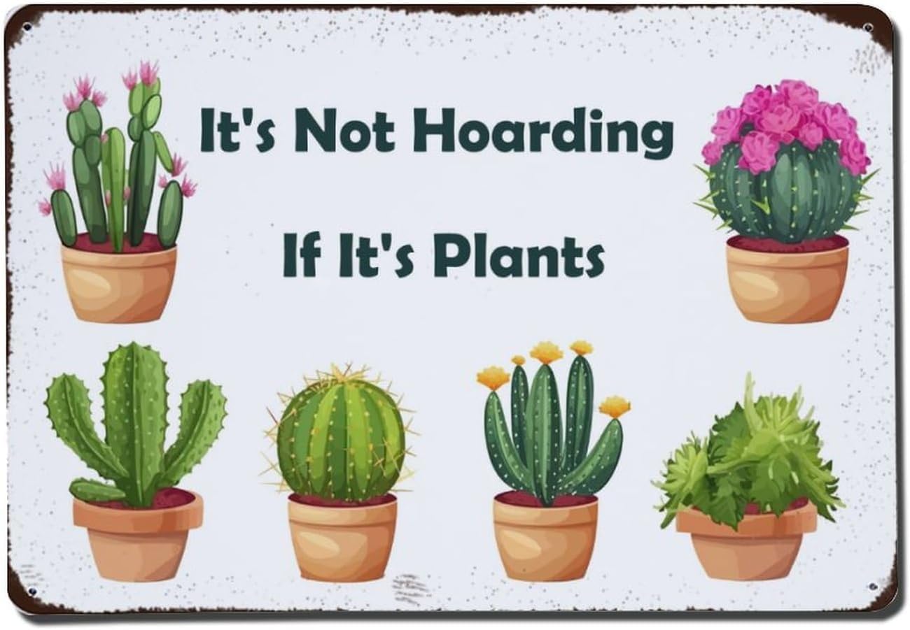 Anceky Style-2 It'shoarding If It's Plants Metal Tin Sign Vintage Plants Sign Gardener Poster Garden Lover Metal Tin Sign Retro Sign For Home Cgarden Wall Decor 5.5X8 Inch