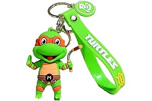 Superhero Orange Ninja Turtle Collectible Keychain