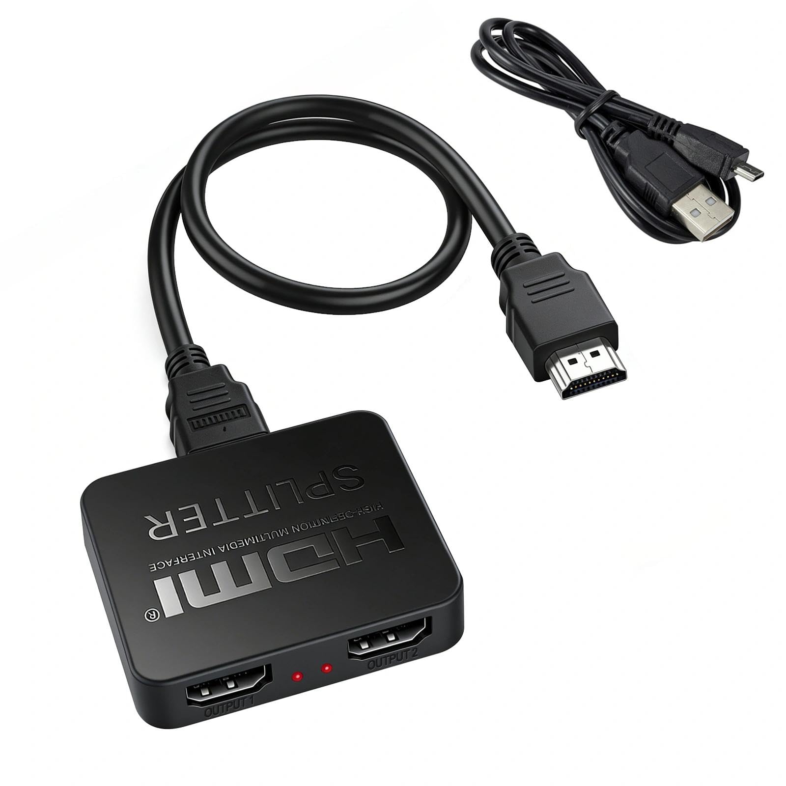 Splitter HDMI 1 in 2 out 4K per 2 monitor, distributore HDMI Full HD per HDTV, Xbox, PS4