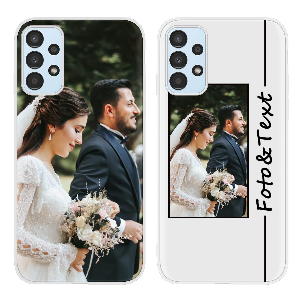 Yoedge Personalised Phone Case for Samsung Galaxy A13 4G Personalised  Image/Text/Logo/Photo Custom Design Soft Silicone TPU Rubber Shockproof