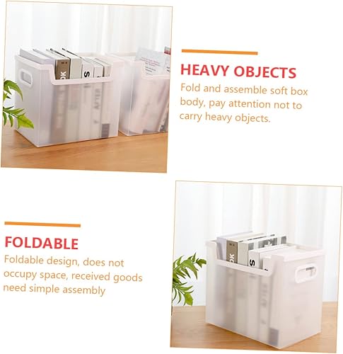 Miniatura 7 de Caja de almacenamiento de archivos, estantería transparente, carpeta de archivos de plástico, contenedores de almacenamiento de documentos,