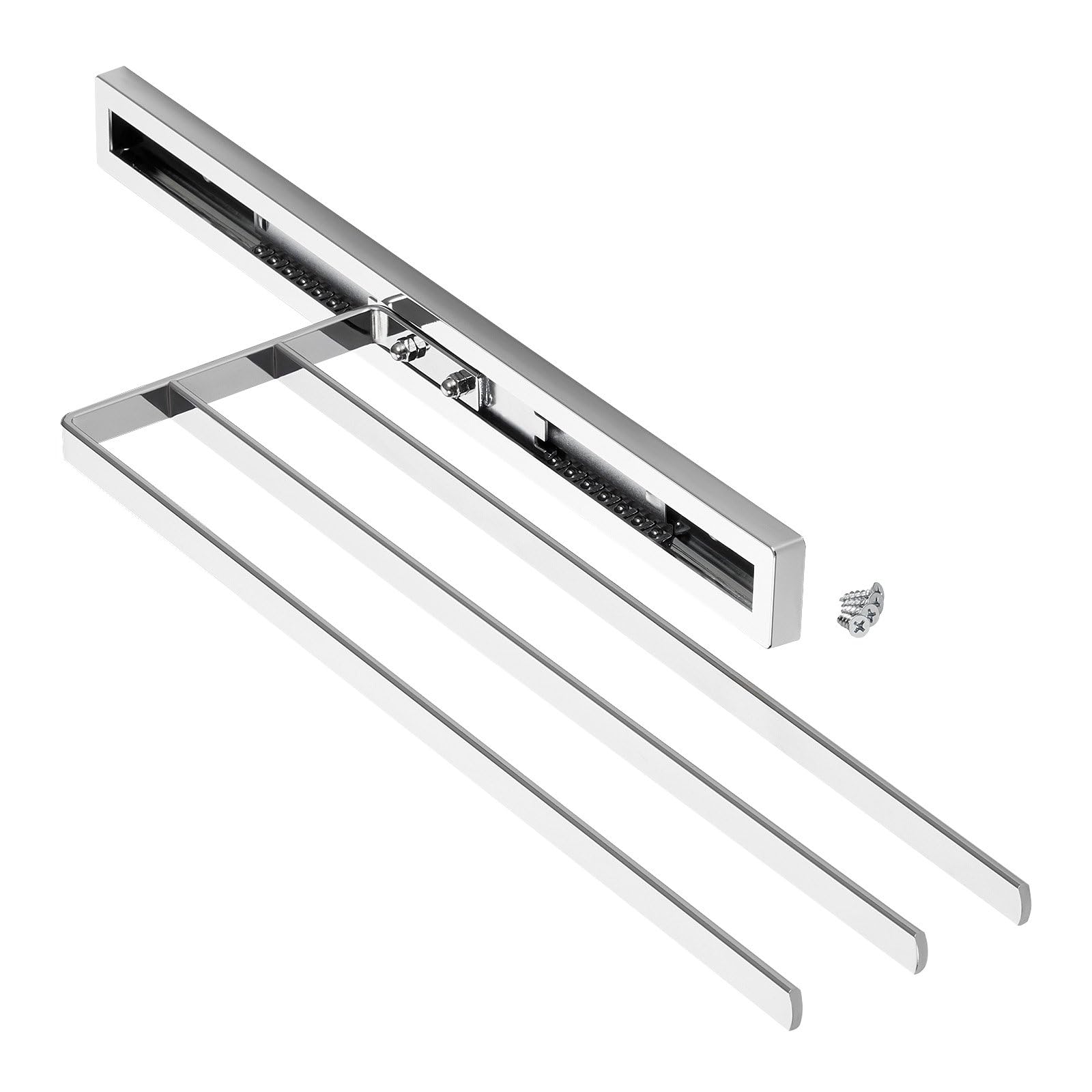 So-Tech® Elegance Chrome 3-Arm Towel Rail 415 mm Inserted 715 mm Extended Towel Rail