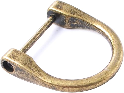 Bobeey 4 anillos en D de 1 pulgada en forma de herradura en forma de U, anillos en forma de U, anillo en forma de herradura con rosca en forma de D,