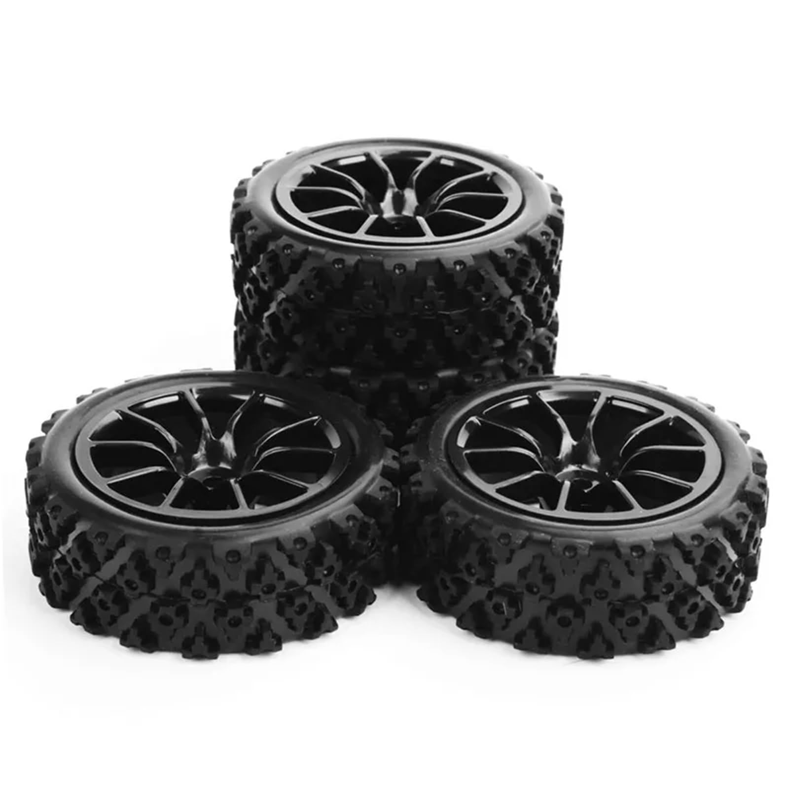 Neumático RC para HPI HSP para Racing 1:10 4 Uds 12mm Neumático Goma Hexagonal para Cubo Rueda RC para Rally Todoterreno Modelo Coche Accesorio Repuesto Piezas