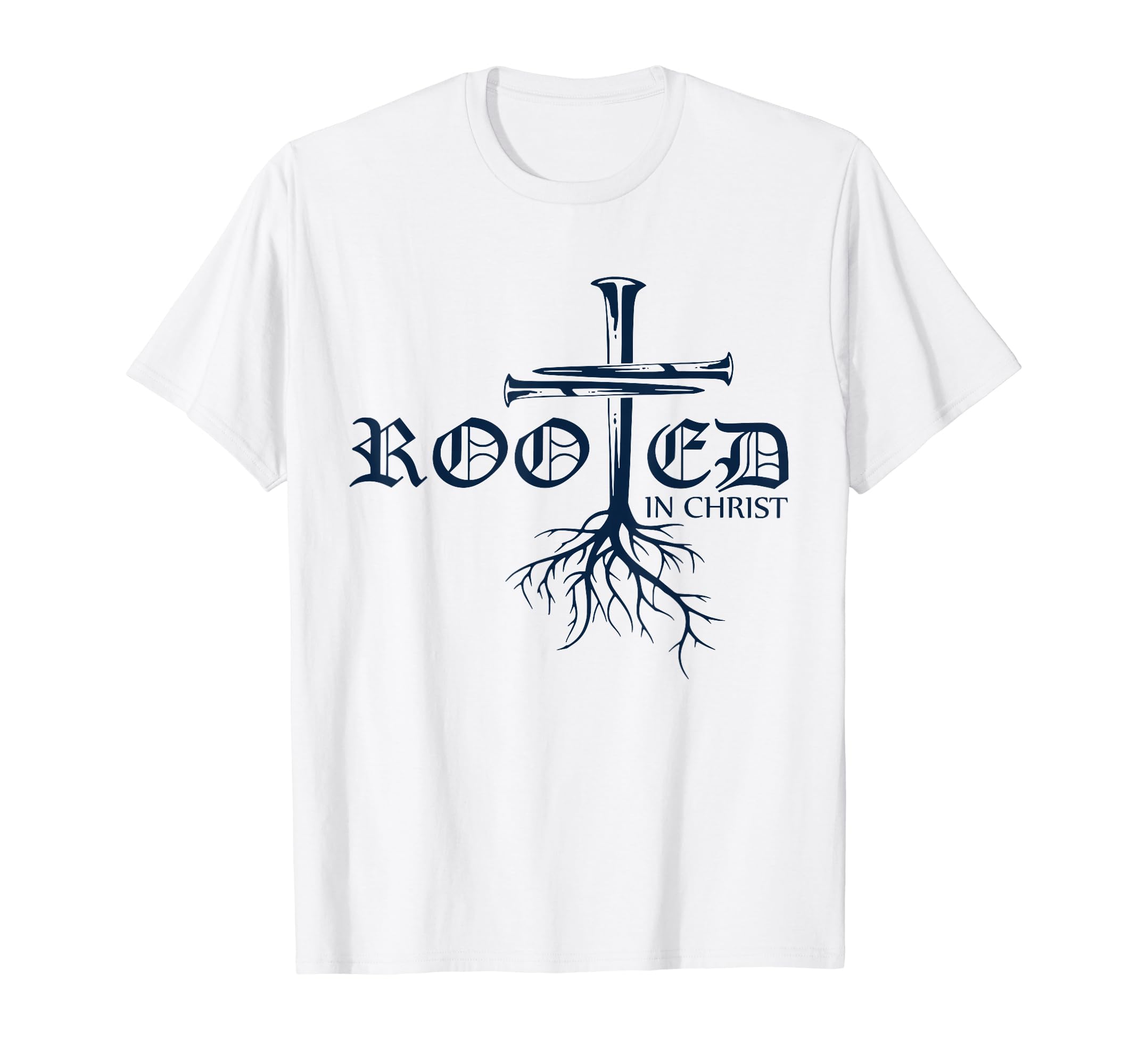 Christian Jesus Religiou Catholic Lion Funny TeeRooted In Christ Christian Cross Religious Gift Men Women T-Shirt