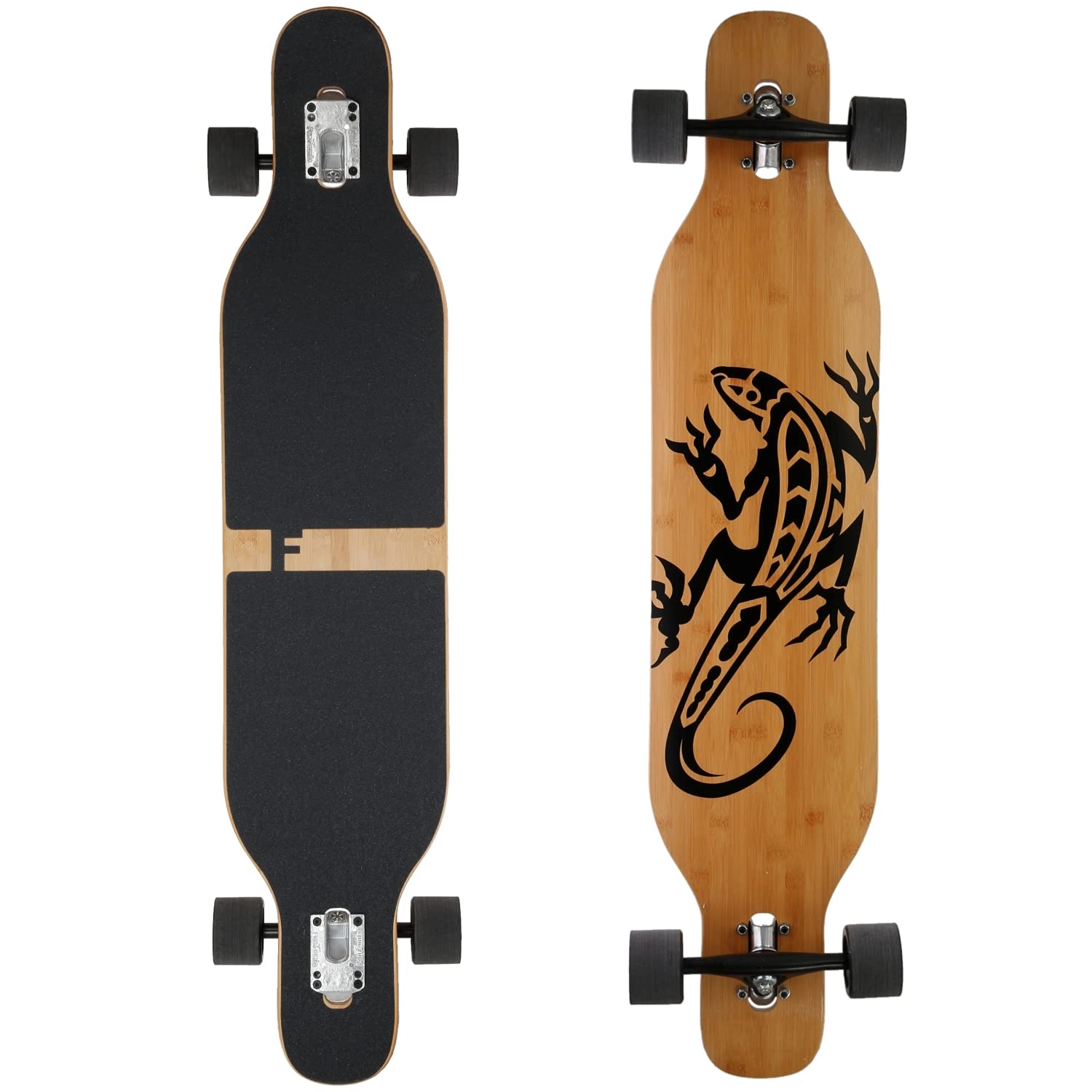FunTomia Longboard Drop Through Cruiser 3 niveaux flexibles Roulement à billes Mach1 Speed Outil en T
