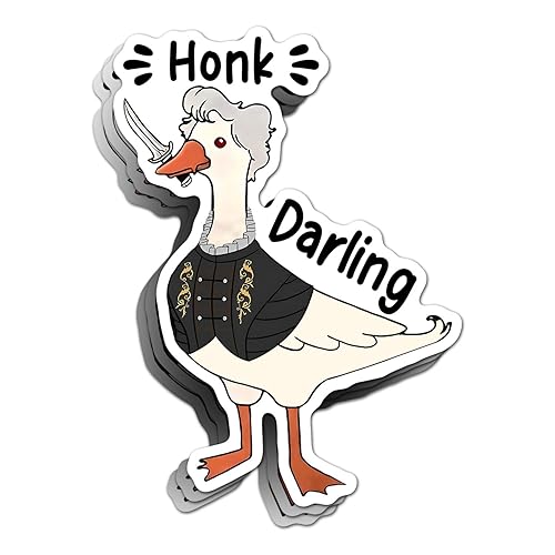 Goose Astarion Sticker Honk Darling Meme Funny Vinyl Die Cut Sticker for Car Laptop Phone Water Bottle Guitar Helmet Gift Idea Merchandise Decor Decal Stuff (Customize Size) - Customize Size