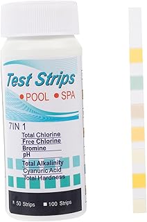 CAXUSD 1 Caixa De Tiras De Teste De Piscina Tiras De Teste De Água Potável Ferramenta De Teste De Papel De Teste De Ph De Água De Natação Kit De Spa Ferramentas Especiais Ferramentas
