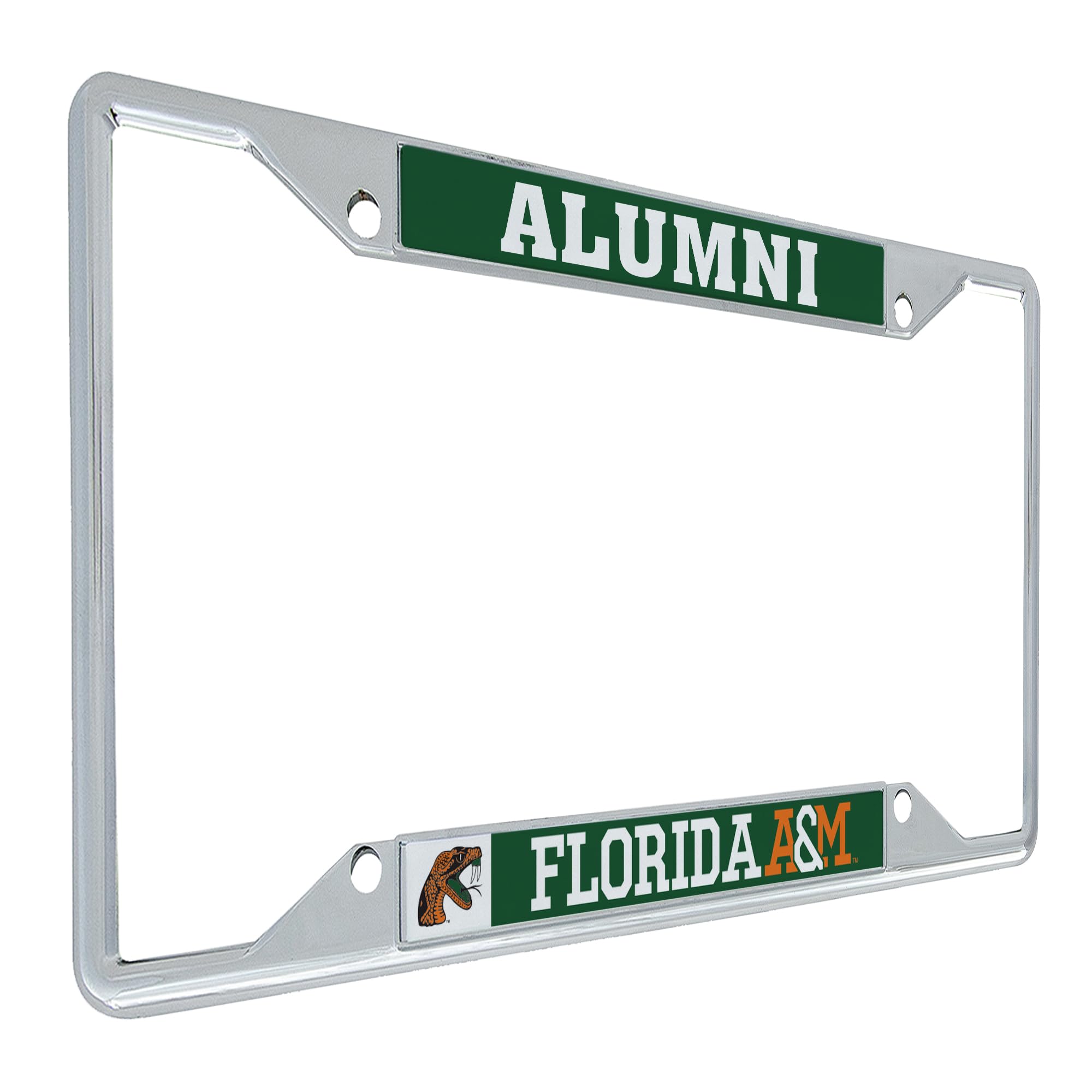 Desert Cactus Florida A&M University Car Accessories Rattlers Metal License Plate Frame and Tag Holder for Front or Rear of Car (Alumni)
