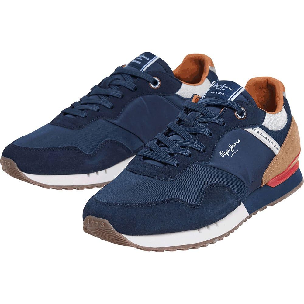 Pepe Jeans Zapatillas de Piel London Brand Gris