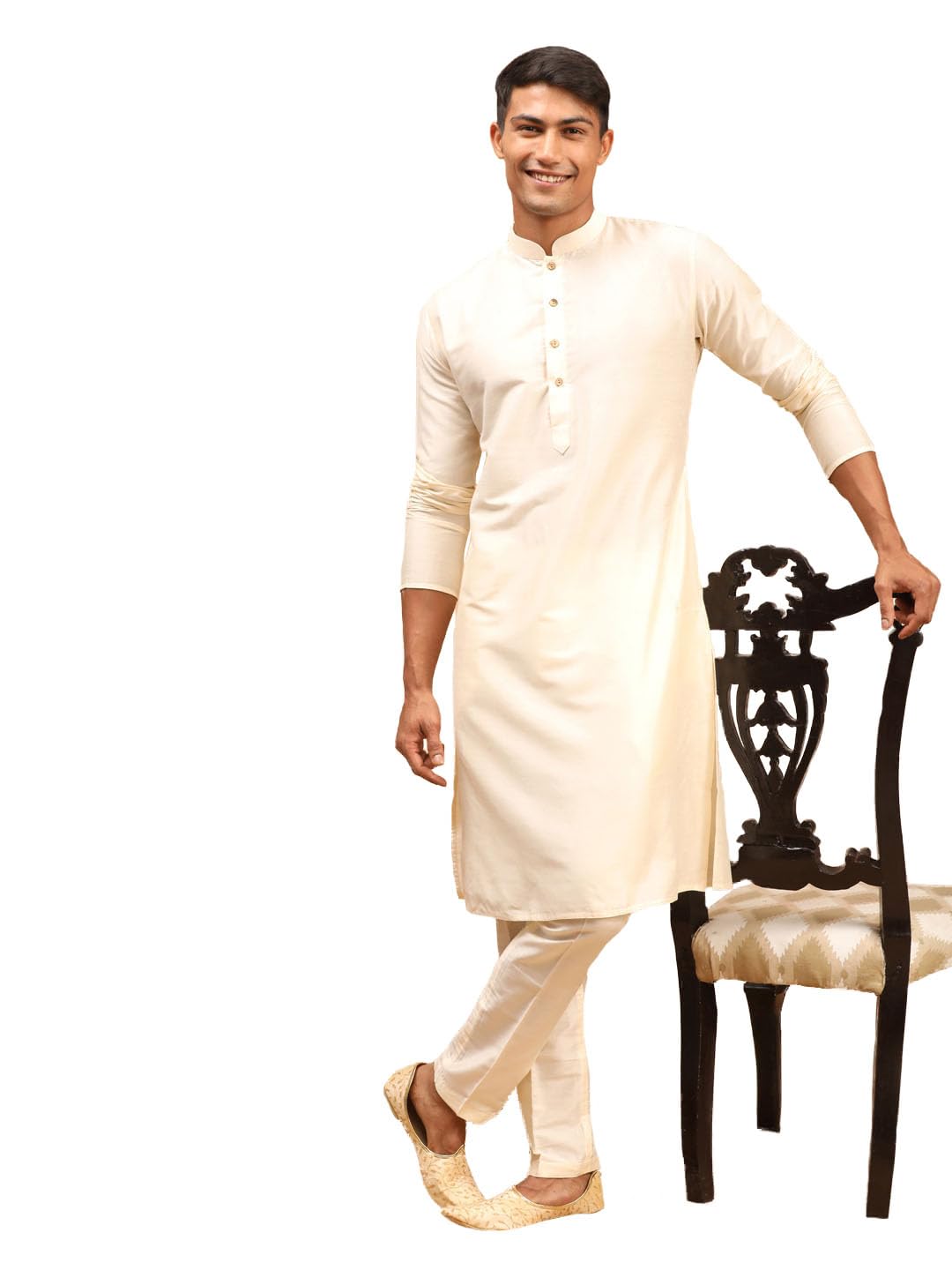 vastramay Men's Viscose Kurta Pyjama Set (B)-picture-36