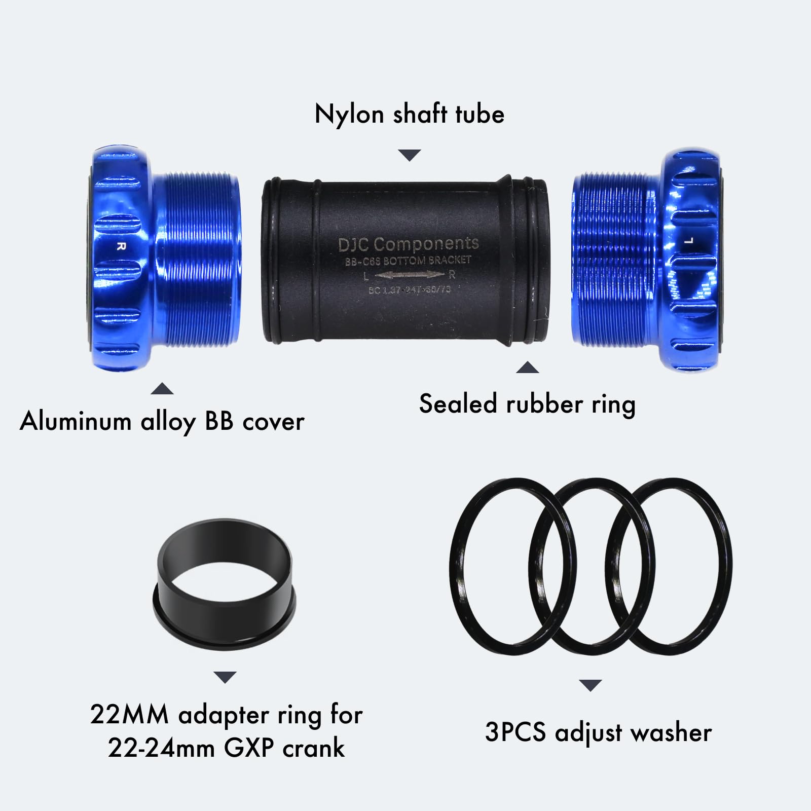 Amazon.co.jp: DJC バイクベアリング ボトムブラケット BSA 68-73mm