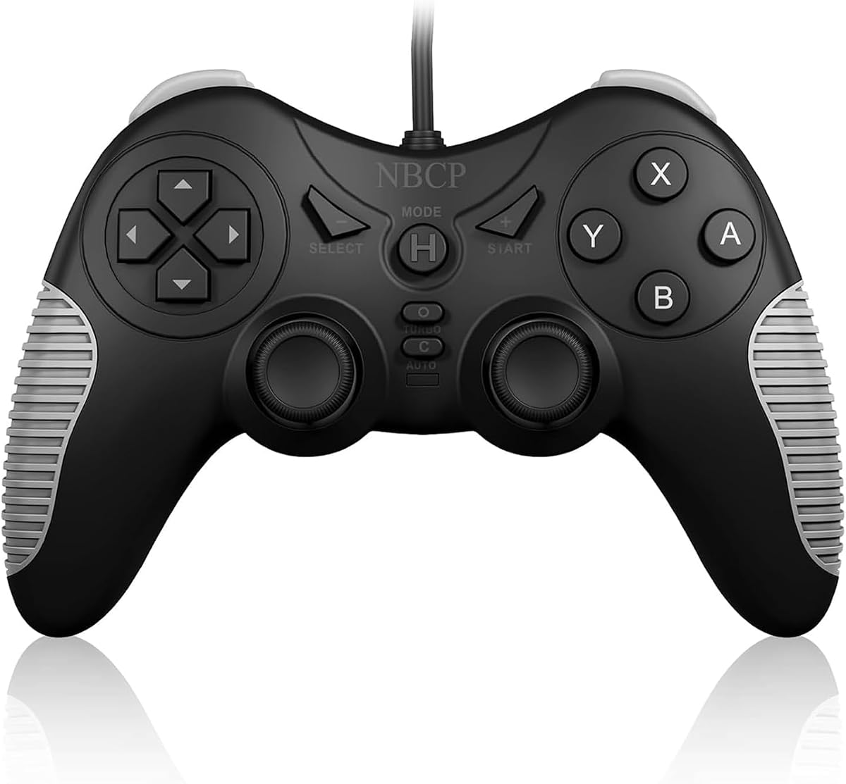 NBCP W5 Wired Controller for Switch 2,Switch,PC,PS3 Gamepad | Dual Vibration,Hall Effect Joystick,Turbo,Wake-up,C Button,Screenshot,10-Foot USB Cable,Plug and Play,Black