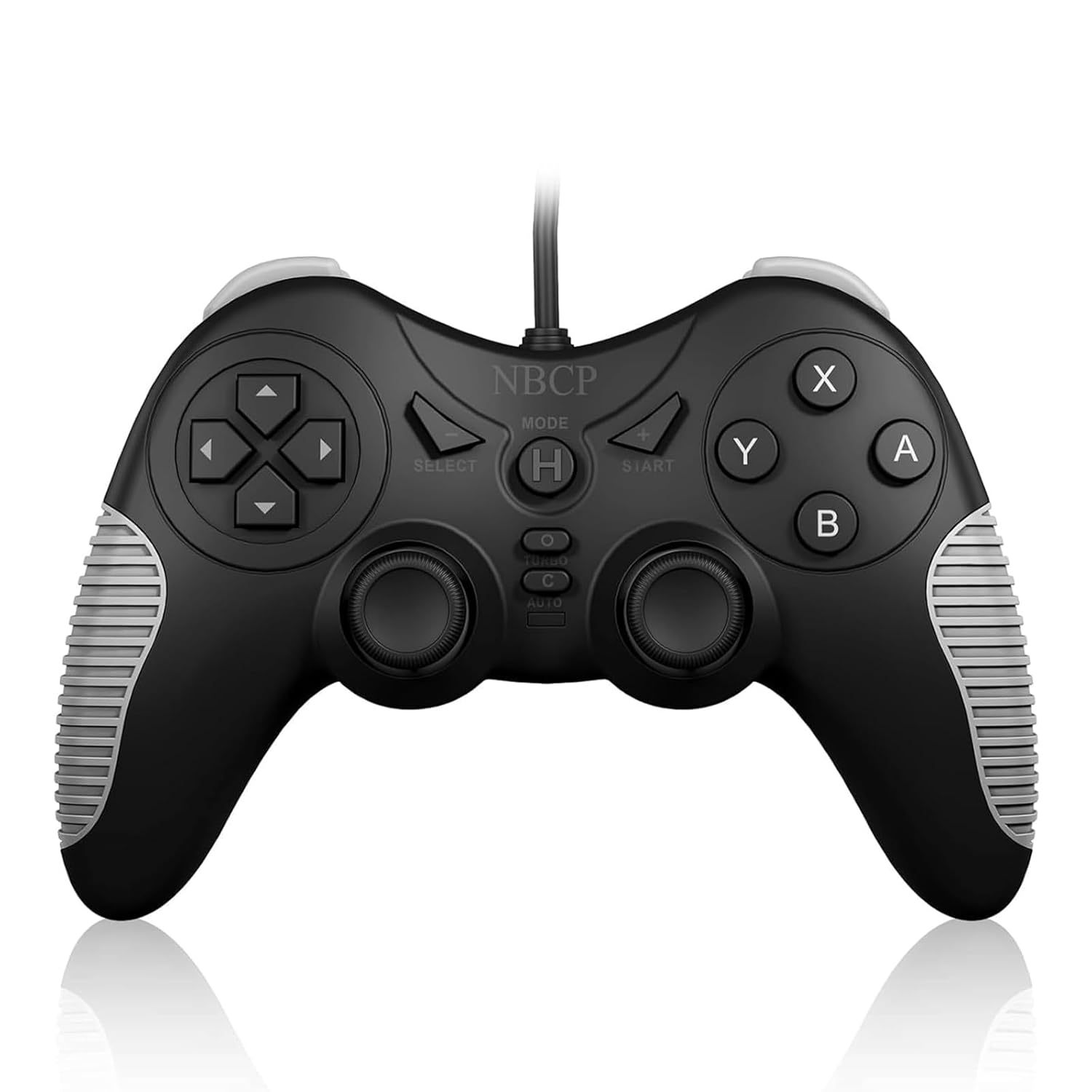 NBCP W5 Wired Switch 2 Gaming Controller-Compatible With PC,Switch,Switch 2 and PS3 Gamepads-Dual Vibration and Hall Effect Joystick,Turbo Function,Wake-up,C Button,Screenshot,10-Foot USB Cable and Plug and Play(Black）