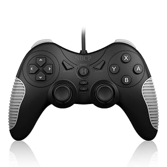 NBCP W5 Wired Switch 2 Gaming Controller-Compatible With PC,Switch,Switch 2 and PS3 Gamepads-Dual Vibration and Hall Effect Joystick,Turbo Function,Wake-up,C Button,Screenshot,10-Foot USB Cable and Plug and PlayBlack