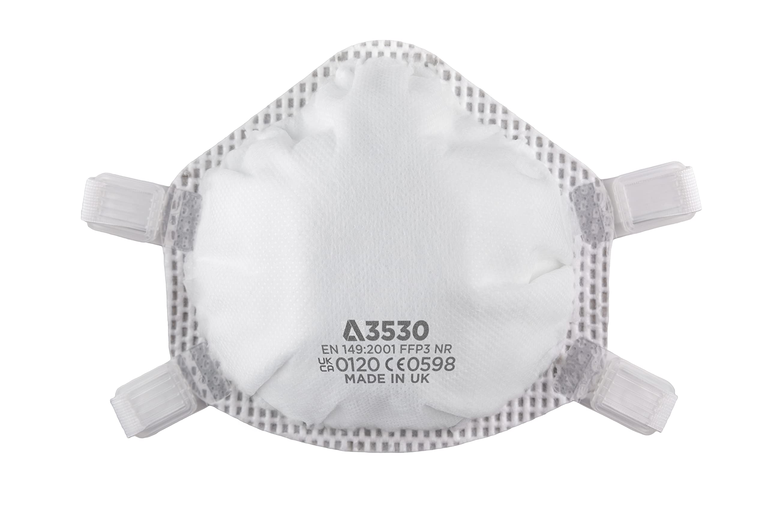 Alpha Solway 3530 UK Made Pack of 5 Latex Free FFP3 Disposable Respirators EN 149:2001+A1:2009