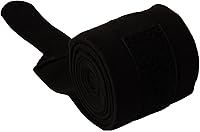 Vista 4 de Huntley Equestrian Envolturas de polo para caballos: vendaje protector de soporte de pierna para entrenamiento, ejercicio, participación - 4 Negro