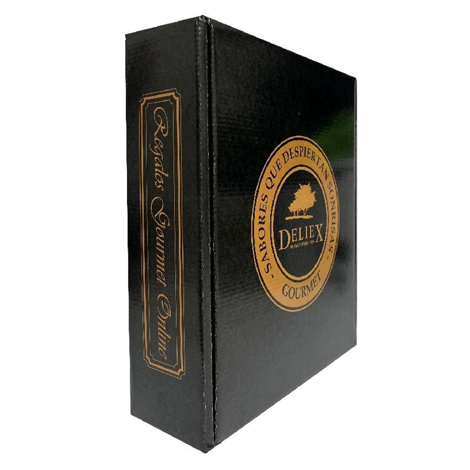 Deliex - Cesta gourmet para regalar con vino Castillo de Aza, ibéricos, quesos y picos de pan