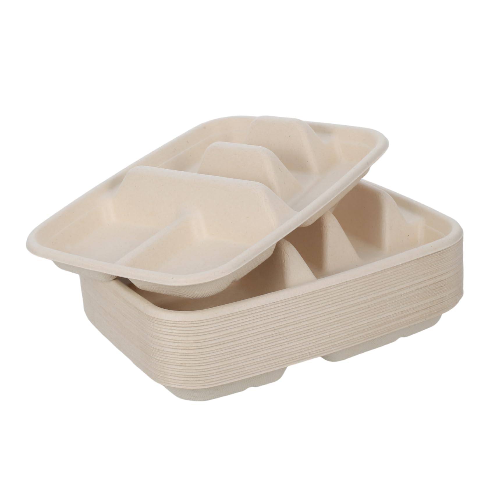 MAGICLULU 25 Stück Tortilla Halter aus Zuckerrohr und Bambusfasern mit Trennern Pflegeleicht und Stilvoll für Partys und Familienfeiern